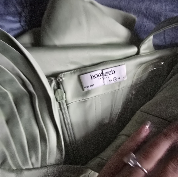 Flash sale!Faye pistachio green midi corset satin dress - Picture 6 of 6